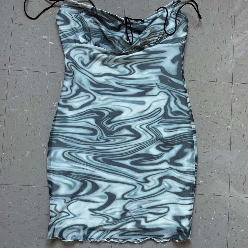 green and white mini dress from cotton candy LA. worn once.